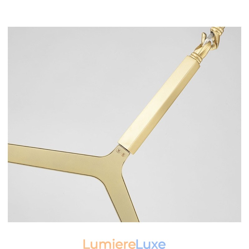 Lustre contemporain moderne à 20 lumières (noir doré)