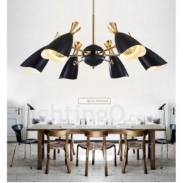Lustre contemporain moderne à 6 lumières