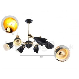 Lustre contemporain moderne à 6 lumières
