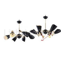 Lustre contemporain moderne à 6 lumières