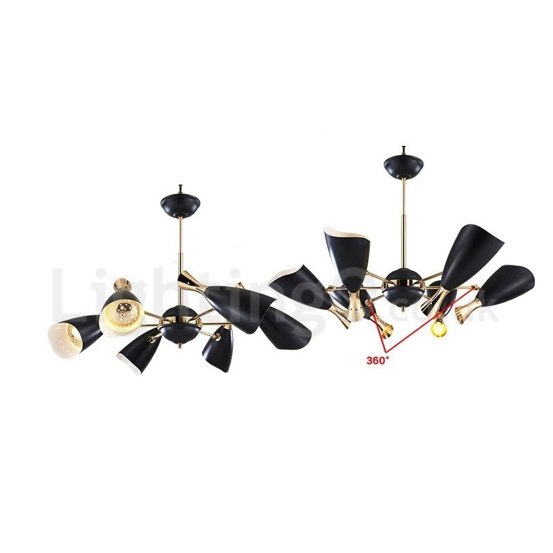 Lustre contemporain moderne à 6 lumières