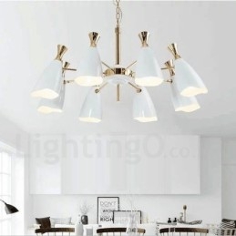 Lustre moderne à 8 lumières de style contemporain