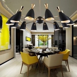 Lustre à 12 lumières de style contemporain moderne