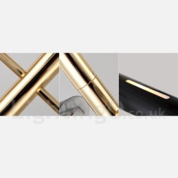 Lustre contemporain moderne à 2 niveaux et 4 lumières