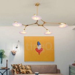 Lustre contemporain moderne à 5 lumières