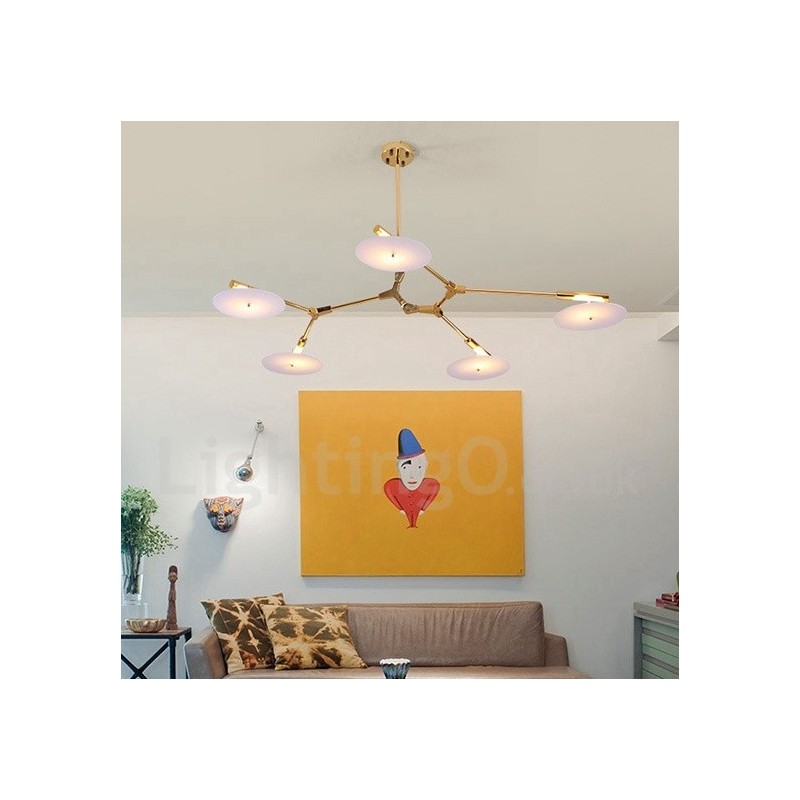 Lustre contemporain moderne à 5 lumières