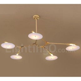 Lustre contemporain moderne à 5 lumières