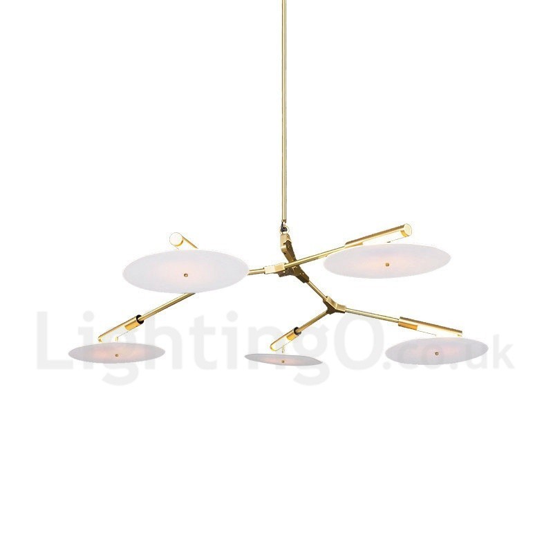 Lustre contemporain moderne à 5 lumières