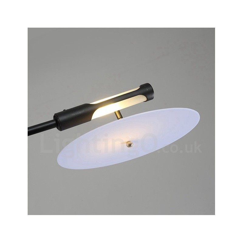 Lustre moderne et contemporain noir à 8 lumières