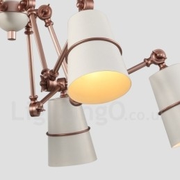 Lustre à 6 lumières avec éclairage de style contemporain moderne