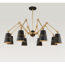 Lustre contemporain moderne à 8 lumières