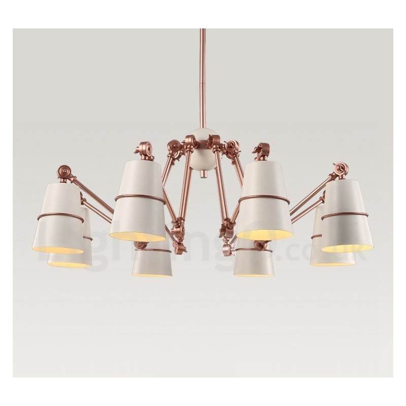 Lustre contemporain moderne à 8 lumières