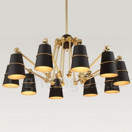 Lustre à 10 lumières avec éclairage de style contemporain moderne Lustre à 10 lumières avec éclairage de style contemporain moderne