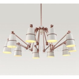 Lustre à 10 lumières avec éclairage de style contemporain moderne