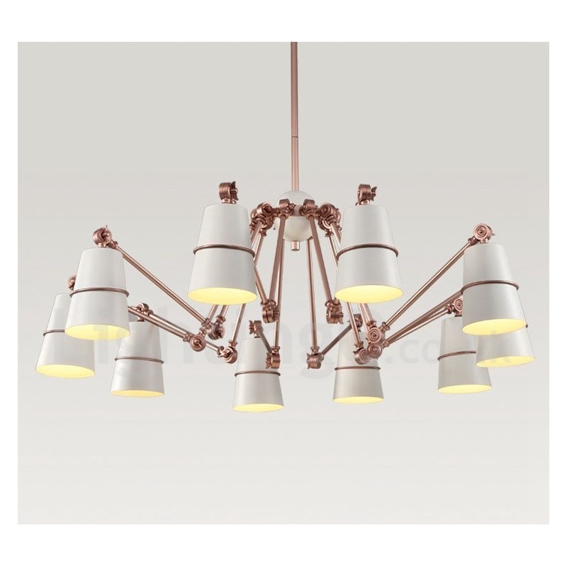 Lustre à 10 lumières avec éclairage de style contemporain moderne
