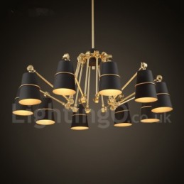 Lustre à 10 lumières avec éclairage de style contemporain moderne