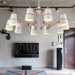 Lustre à 10 lumières avec éclairage de style contemporain moderne