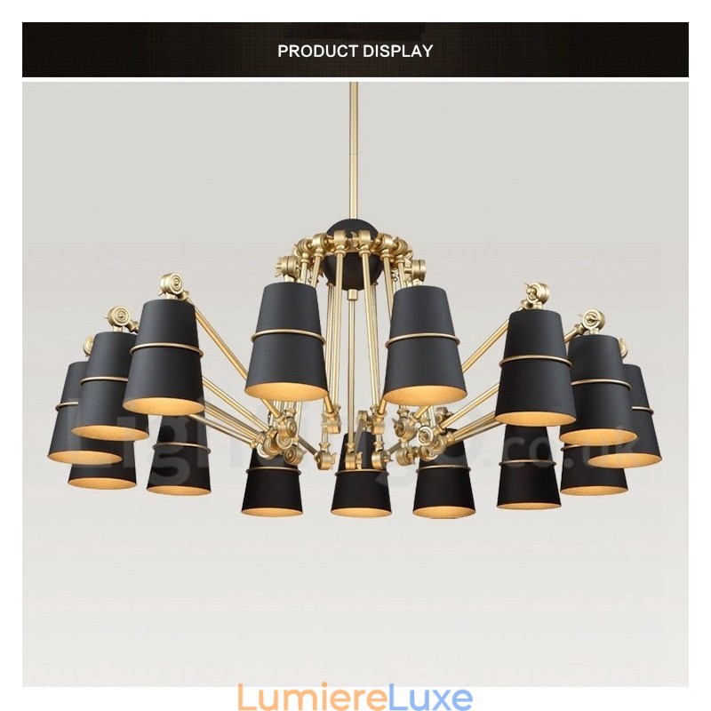 Lustre contemporain moderne à 15 lumières