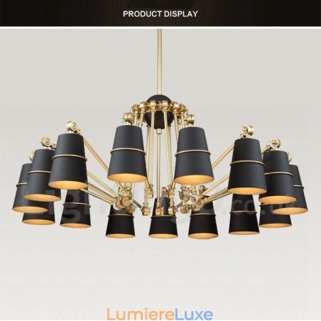Lustre contemporain moderne à 15 lumières Lustre contemporain moderne à 15 lumières