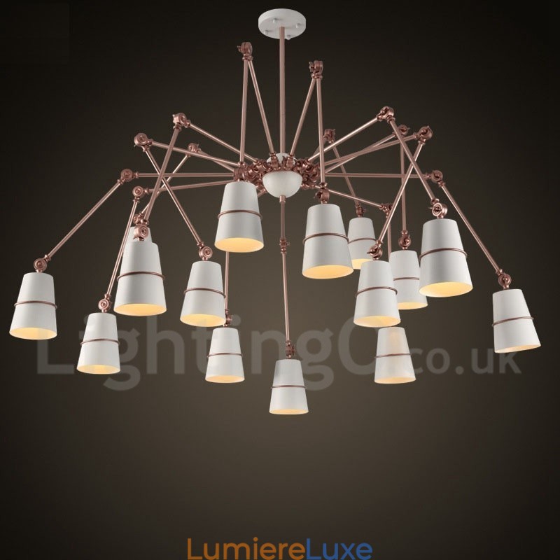 Lustre contemporain moderne à 15 lumières