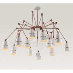 Lustre contemporain moderne à 15 lumières