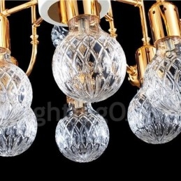 Lustre contemporain moderne à 4 niveaux et 16 lumières