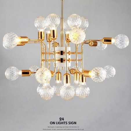 Lustre contemporain moderne à 4 niveaux et 24 lumières Lustre contemporain moderne à 4 niveaux et 24 lumières