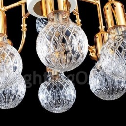 Lustre contemporain moderne à 4 niveaux et 24 lumières