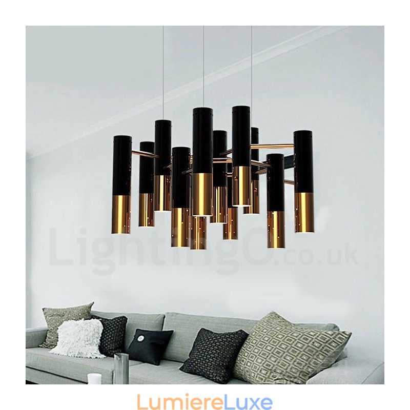 Lustre contemporain moderne à 13 lumières, lampe à un seul niveau