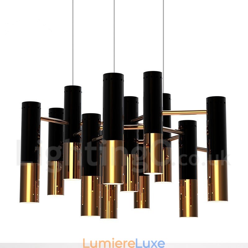Lustre contemporain moderne à 13 lumières, lampe à un seul niveau