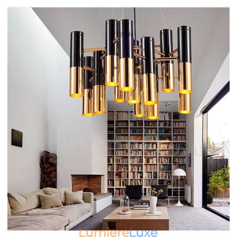 Lustre contemporain moderne à 13 lumières, lampe à un seul niveau