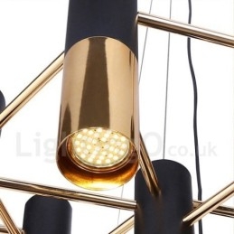 Lustre contemporain moderne à 13 lumières, lampe à un seul niveau