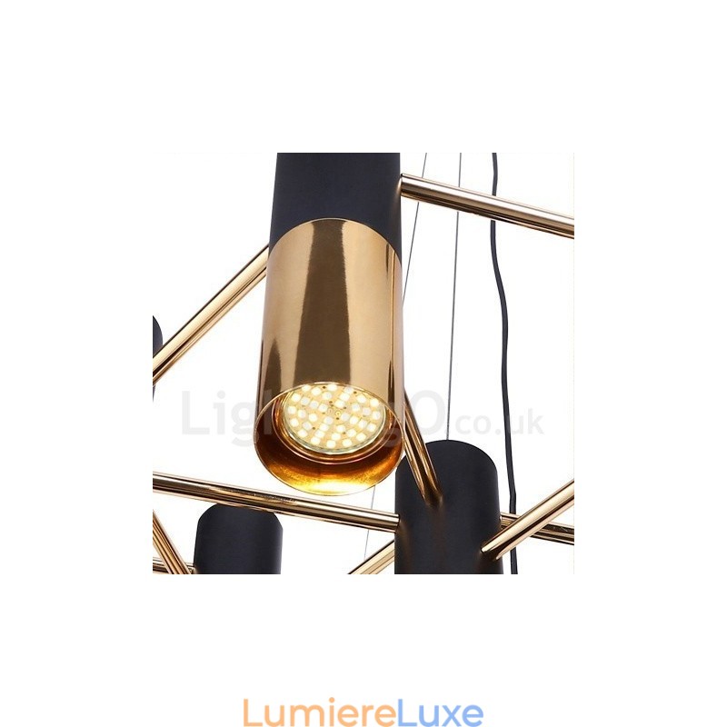 Lustre contemporain moderne à 13 lumières, lampe à un seul niveau