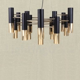 Lustre contemporain moderne à 19 lumières, lampe à un seul niveau
