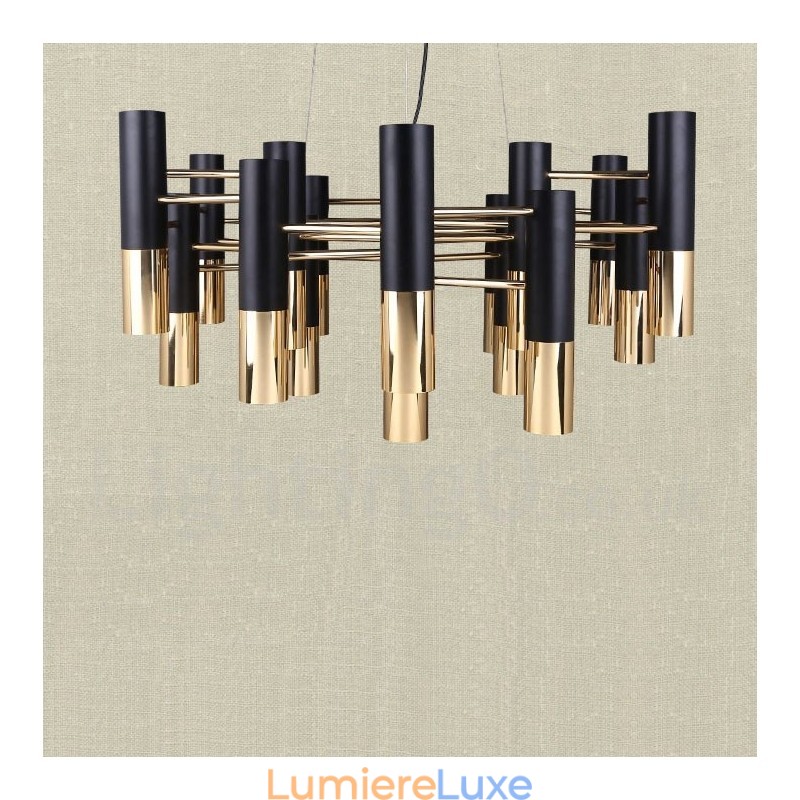Lustre contemporain moderne à 19 lumières, lampe à un seul niveau