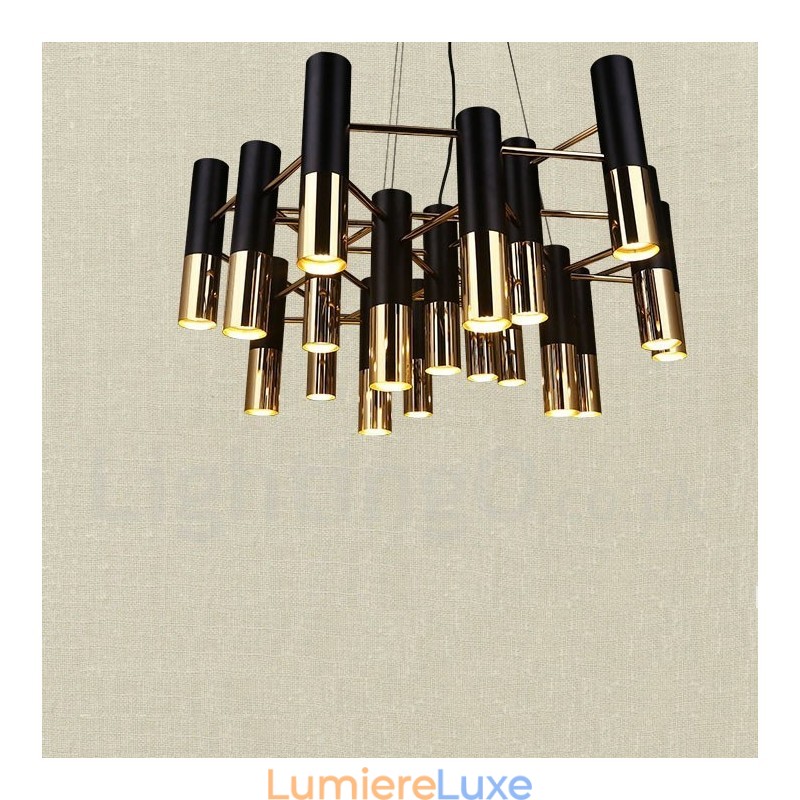 Lustre contemporain moderne à 19 lumières, lampe à un seul niveau