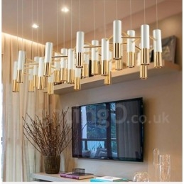 Lustre contemporain moderne à 22 lumières, lampe à un seul niveau