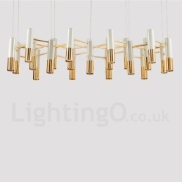 Lustre contemporain moderne à 22 lumières, lampe à un seul niveau