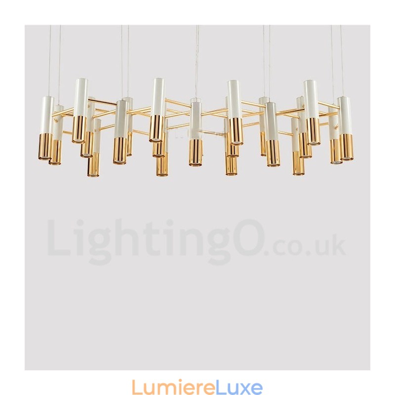 Lustre contemporain moderne à 22 lumières, lampe à un seul niveau