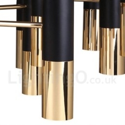 Lustre contemporain moderne à 22 lumières, lampe à un seul niveau