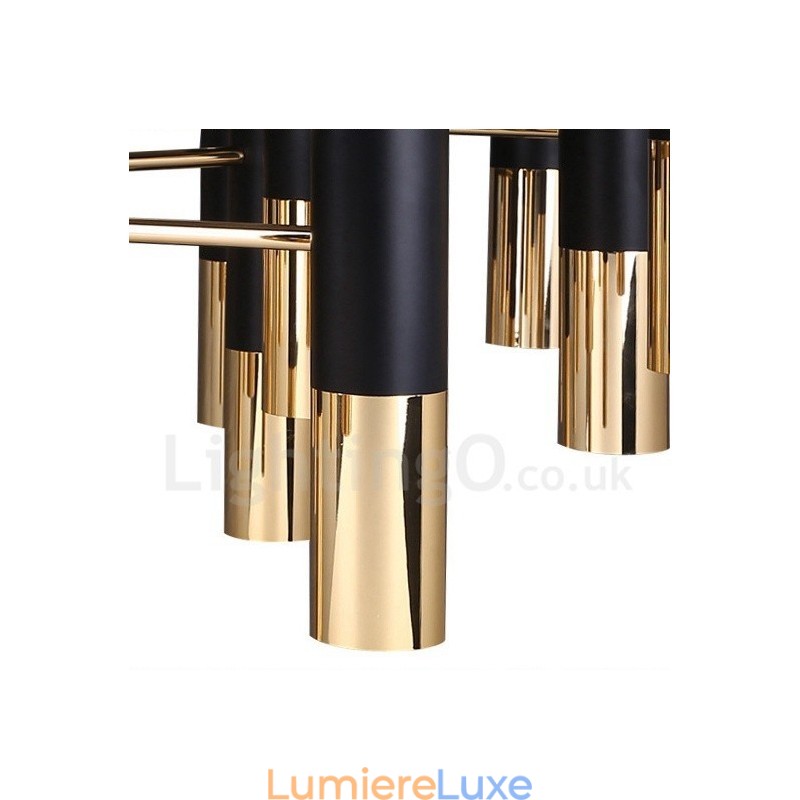 Lustre contemporain moderne à 22 lumières, lampe à un seul niveau