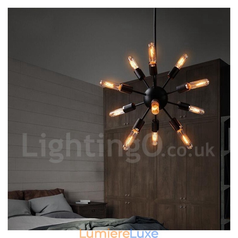 Lustre Spoutnik rétro vintage à 12 lumières