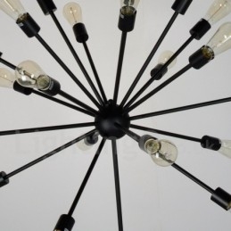 Lustre Spoutnik rétro vintage à 16 lumières