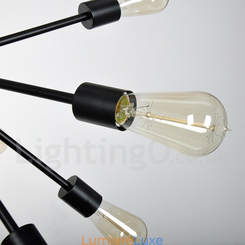 Lustre Spoutnik rétro vintage à 16 lumières