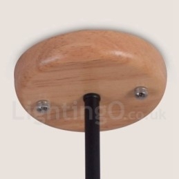 Lustre en bois à un seul niveau à 8 lumières de style contemporain moderne