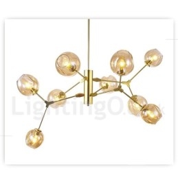 Lustre avec abat-jour en verre de style contemporain moderne
