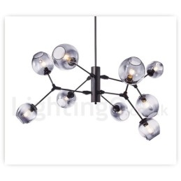 Lustre avec abat-jour en verre de style contemporain moderne