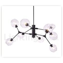 Lustre avec abat-jour en verre de style contemporain moderne