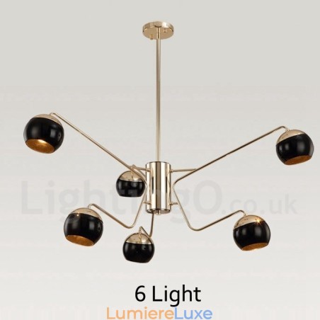 Lustre contemporain moderne en métal à 6 lumières et 2 niveaux avec abat-jour en verre Lustre contemporain moderne en métal à 6 lumières et 2 niveaux avec abat-jour en verre