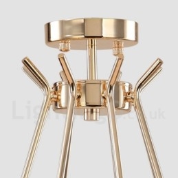 Lustre contemporain moderne en métal à 6 lumières et 2 niveaux avec abat-jour en verre